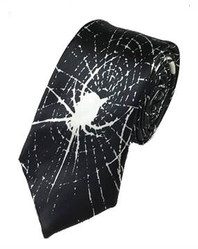 Sort halloween slips med hvidt edderkoppespind